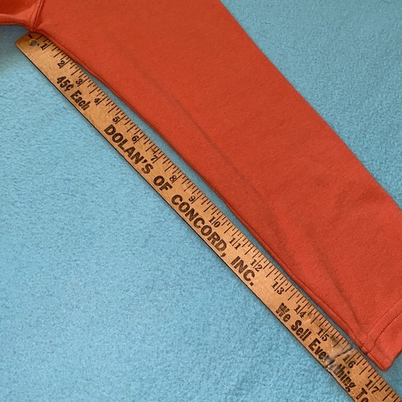 BLAIR mock turtleneck long sleeve fall orange embroidered crest cotton size M - Picture 10 of 10